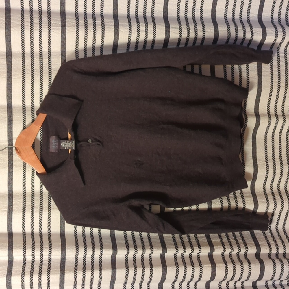 Mercer Street Studio 100% Merino Wool Quarter-Button Collared Pullover